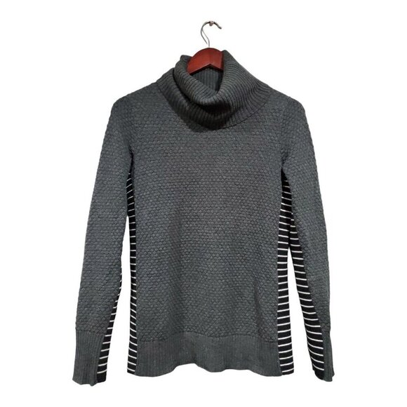 Athleta Women's Marina Merino Wool Blend Turtleneck Sweater Pullover Gray Sz S - Picture 1 of 14